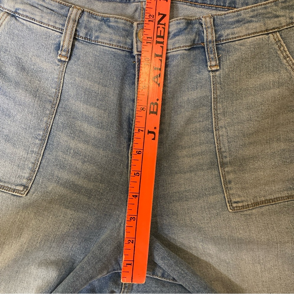 Style & Co High Rise Wide Crop Jeans Size 14 Blue Denim - Picture 5 of 11